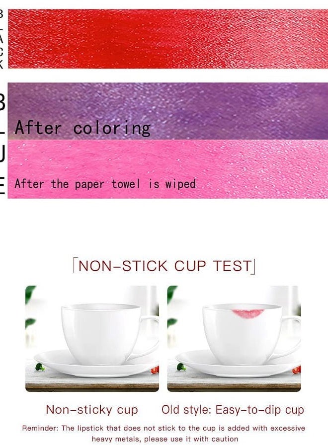 Go Ho أحمر شفاه سحري يتغير لونه إلى الأسود، ملمع شفاه طبيعي مرطب يدوم طويلاً، بلسم شفاه مغذي للنساء (وردة سوداء تتحول إلى أحمر طوبي) - Image 3