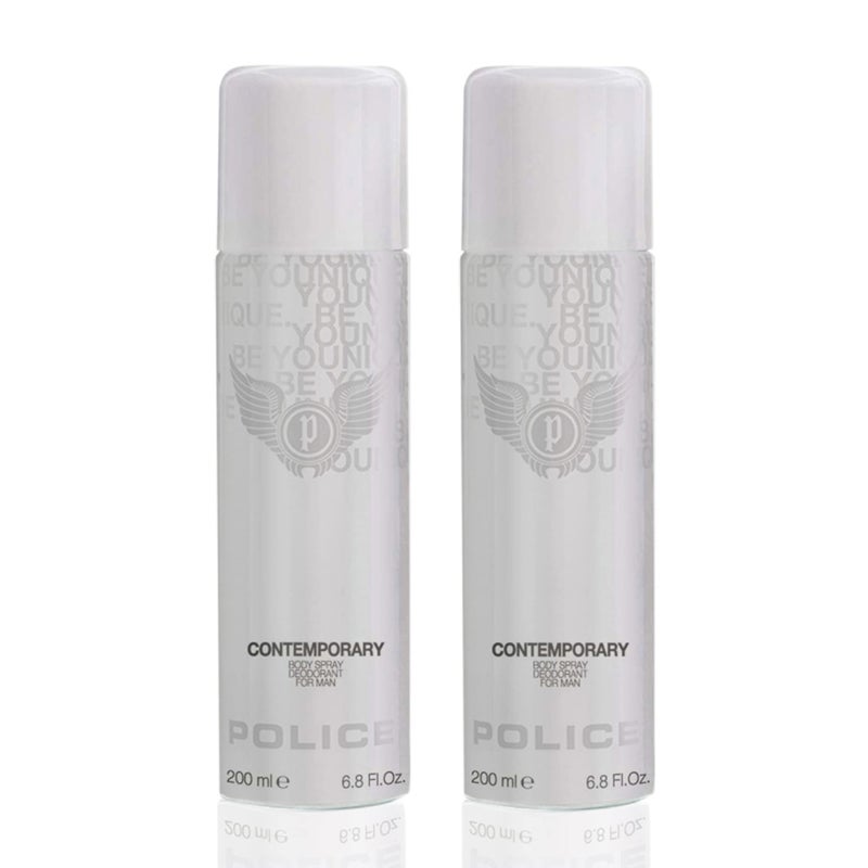 Police Contemporary Deodorant Spray 200ml (Pack of 2) - Image 1
