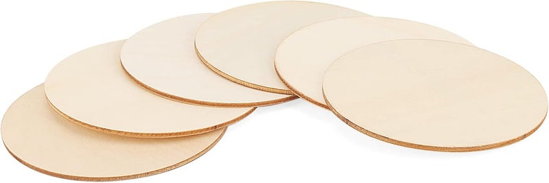 MANCHAP 150 PCS 10cm Craft Wooden Circles, 2.5mm Thick Unfinished Wooden Discs Round Wood Blank for Crafts, Painting, DIY - Image 5