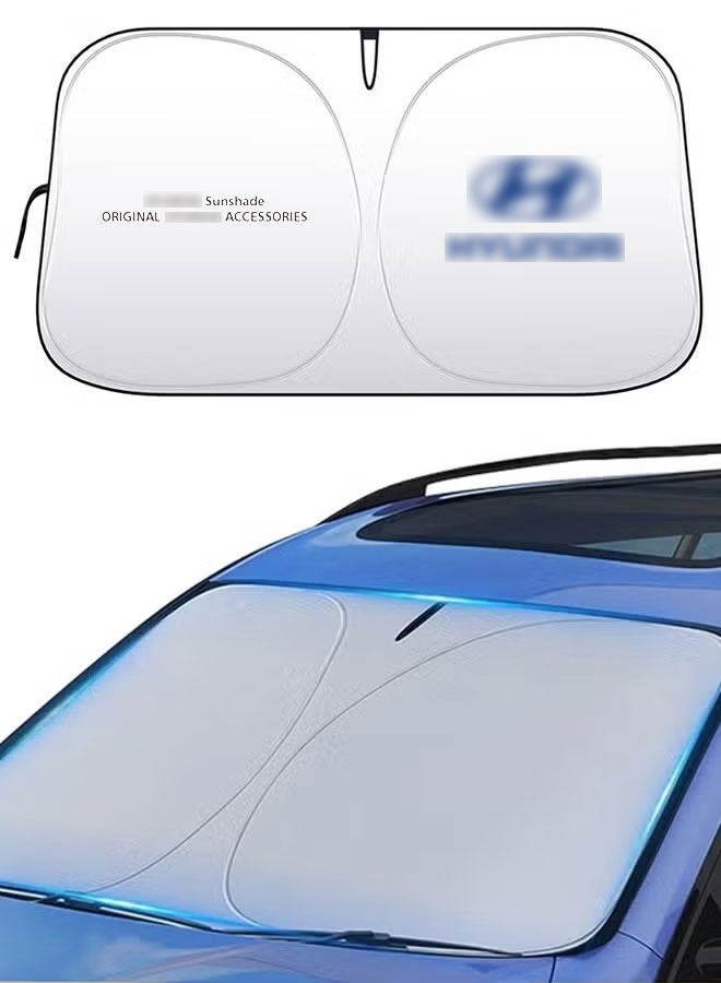 Occuwzz Car Windshield Sun Shade Reflective Sunshade for Ultimate Protection  Overlapping Design Fits Small Sedans Hatchbacks - Image 1