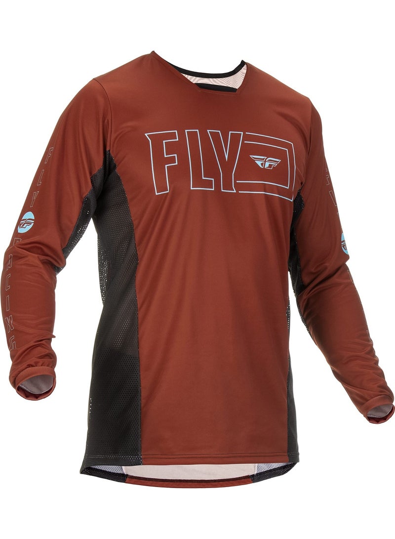 Fly Brown-Red Off-Road Breathable Mesh Riding Jersey size L