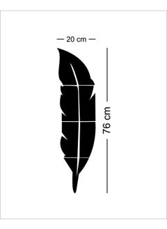Bikri Kendra Bikri Kendra Plume Feather Brown Mirror Stickers for Wall Wall Mirror Stickers 3D Acrylic Stickers Wall Stickers for Hall Room Living Room Bed Room Kitchen  - Image 2