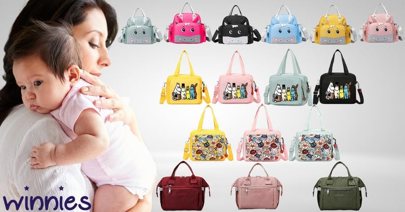 Winnies Diaper Bag Mummy Tote | Travel Nappy Tote for Baby Care | Multifunction Maternity Cross Body Bags with Zipper Closure Lightweight Hand-Carry Totes for Moms & Newborn Essentials (Pink) - Image 4
