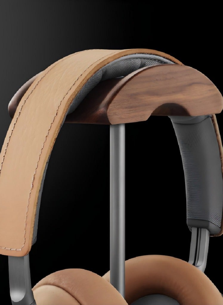 Headphone Stand Walnut Wood Aluminum Headset Stand - Image 2