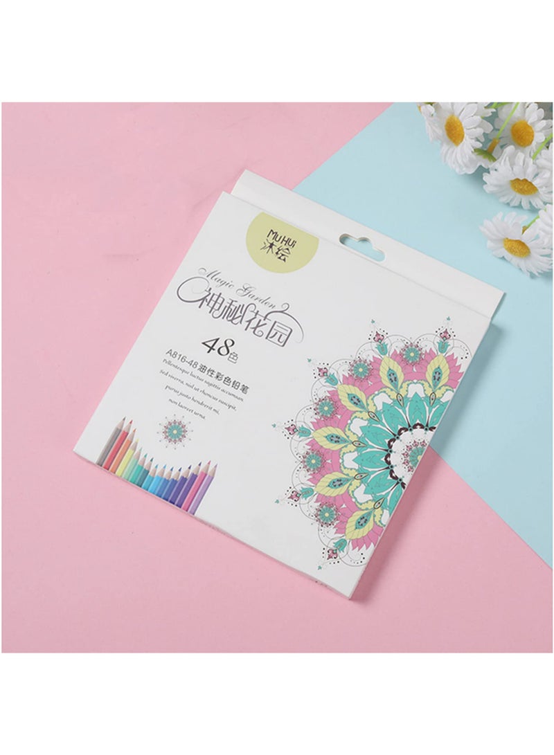Oil Based Colored Pencils Safe Non-toxic 48 colors colored pencils lapices de colores lapis Sketch Painting Pen Supplies - Image 1