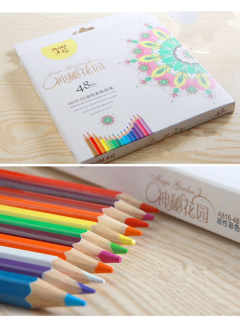 Oil Based Colored Pencils Safe Non-toxic 48 colors colored pencils lapices de colores lapis Sketch Painting Pen Supplies - Image 2