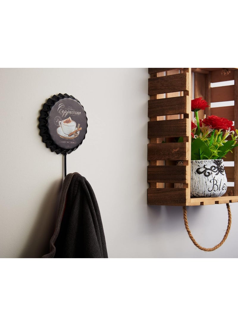 EAZYWAGON Eazy Wagon Decorative Wall Hook Cappuccino Wall Hook Metal Bottle Cap Sign Hook for Restaurant Home Living Area Bar Hotel Wall Hanger Gift Item  - Image 3
