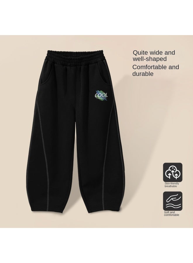 Badibadi Children's Cargo Pants, Autumn Wide-leg Trousers For Boys And Girls, Loose Casual Pants, Structured And Stylish Sweatpants Long Pants - Image 2