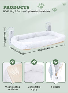 URbazaar Foldable Cat Hammock for Window - Cordless, Embeded Machine Washable Padded Bed, Robust Metal Frame - Cat Window Perch for Large Cats and Kittens  - Image 2