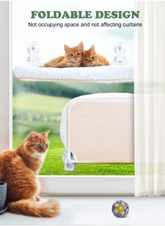 URbazaar Foldable Cat Hammock for Window - Cordless, Embeded Machine Washable Padded Bed, Robust Metal Frame - Cat Window Perch for Large Cats and Kittens  - Image 5