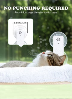 URbazaar Foldable Cat Hammock for Window - Cordless, Embeded Machine Washable Padded Bed, Robust Metal Frame - Cat Window Perch for Large Cats and Kittens  - Image 4