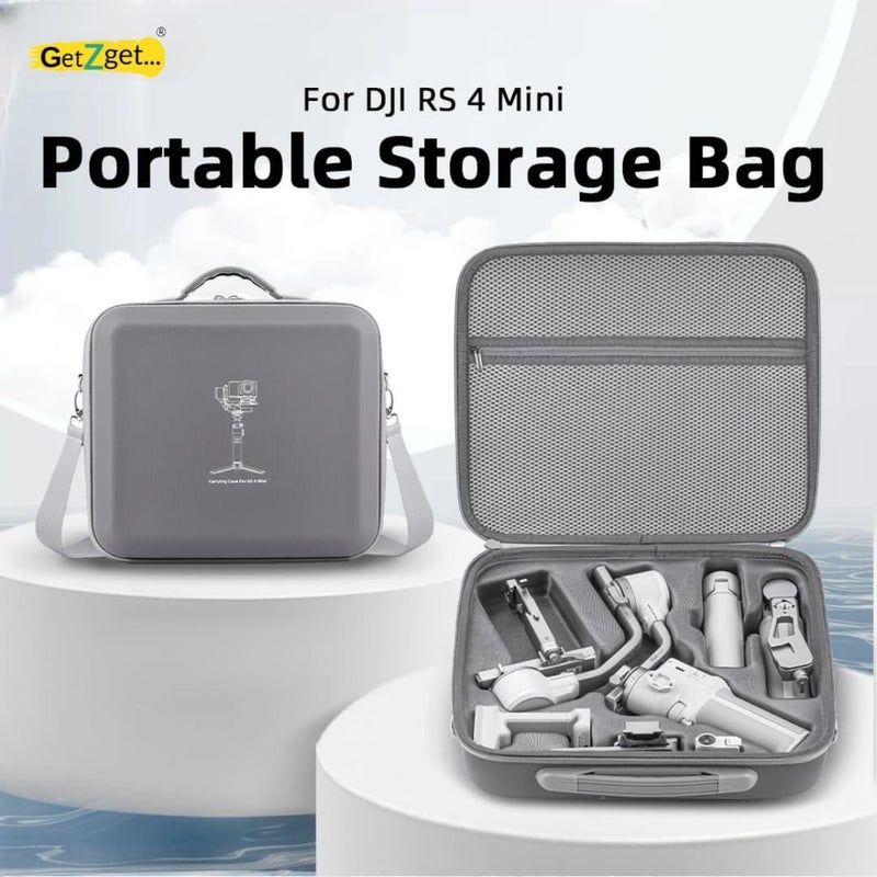 GetZget حقيبة حمل لجهاز DJI RS 4 Mini DSLR جيمبال وإكسسوارات الحماية ضد الماء وحقيبة تخزين (RS4-Mini) - Image 2