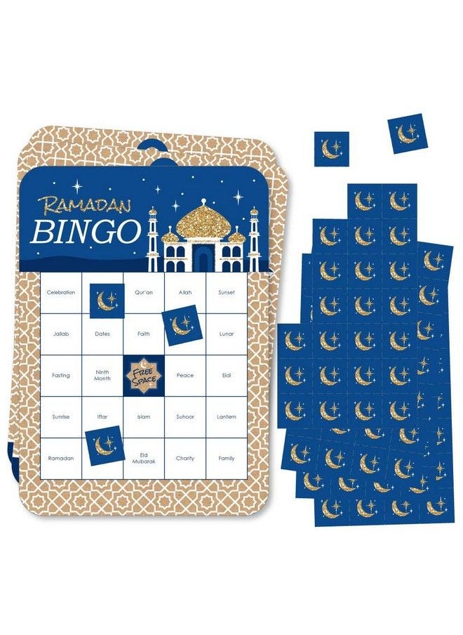 Big Dot of Happiness Ramadan Bingo Cards And Markers Eid Mubarak Bingo Game Set Of 18  - Image 2