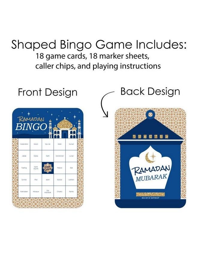 Big Dot of Happiness Ramadan Bingo Cards And Markers Eid Mubarak Bingo Game Set Of 18  - Image 4