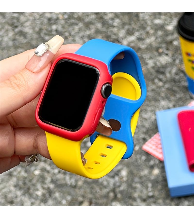 Creative Butterfly Buckle Soft Silicone Sport Band Case Cover For Apple Watch 38-40MM - Image 1