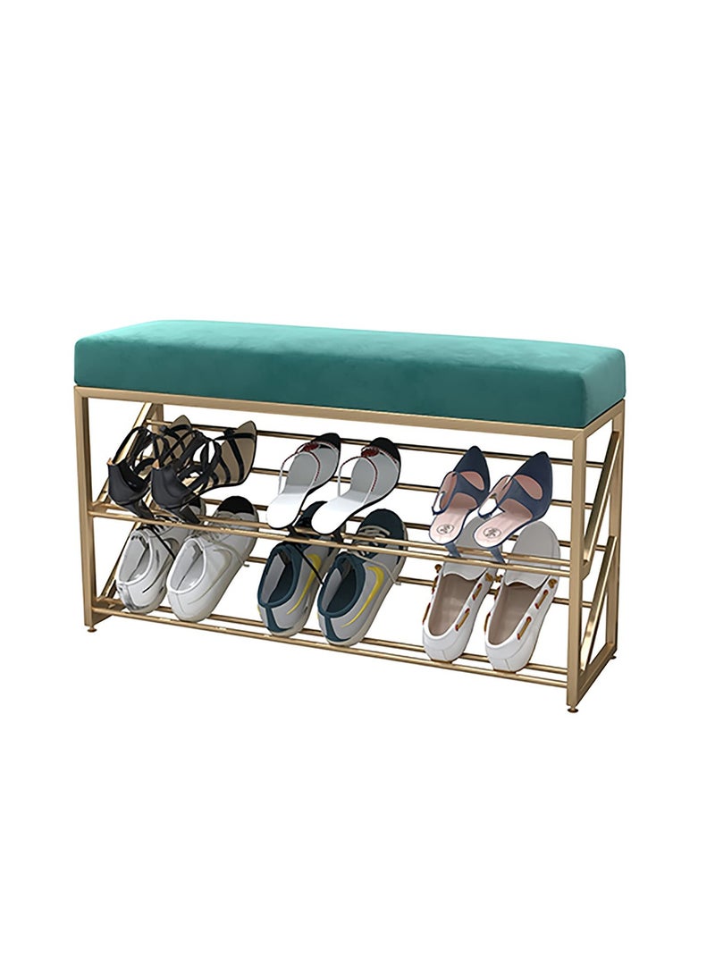 Arabest 2-Tier Shoe Storage Bench with Mesh Shelves Shoe Rack with Seat Sturdy Shoe Organizer Bench for Entryway, Living Room, Hallway - Image 1