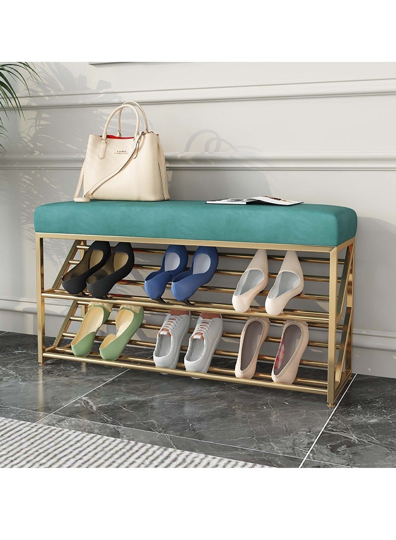 Arabest 2-Tier Shoe Storage Bench with Mesh Shelves Shoe Rack with Seat Sturdy Shoe Organizer Bench for Entryway, Living Room, Hallway - Image 2