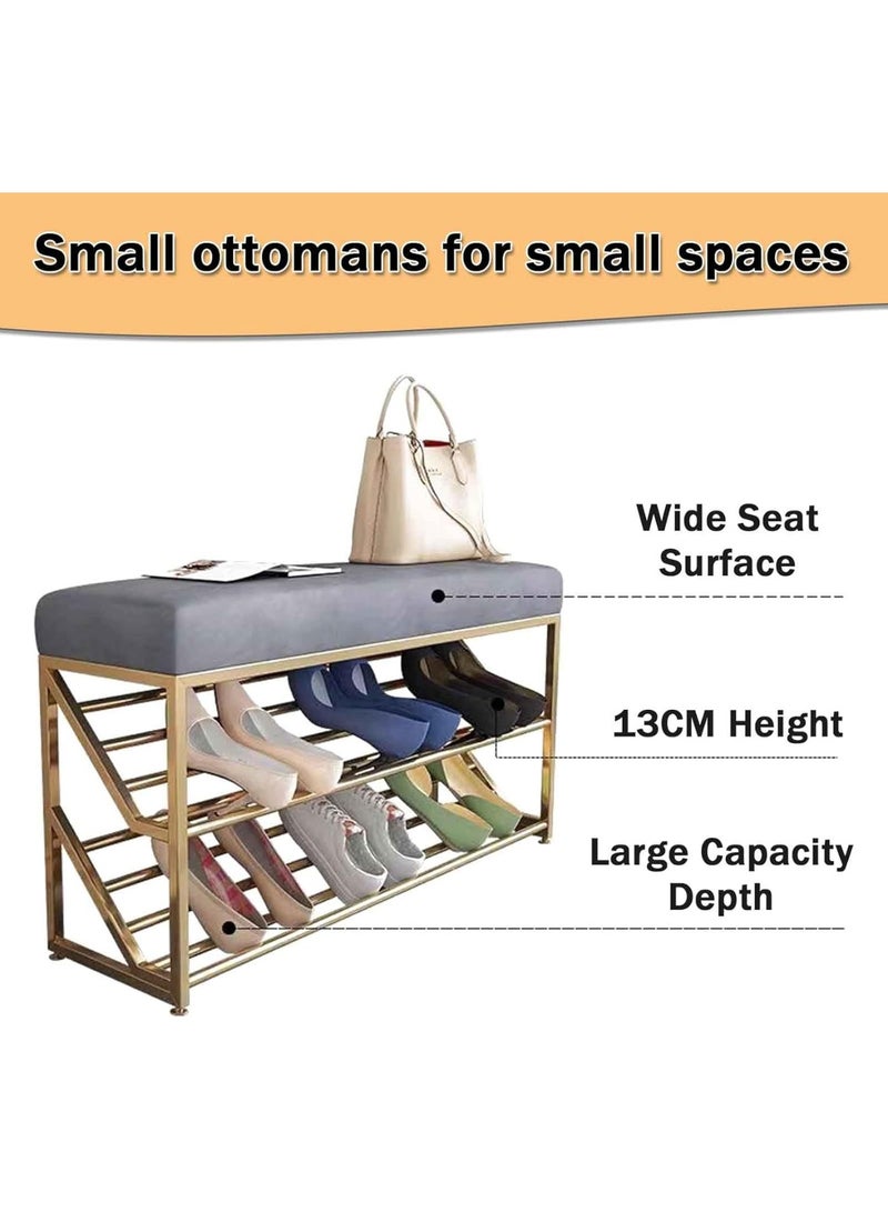 Arabest 2-Tier Shoe Storage Bench with Mesh Shelves Shoe Rack with Seat Sturdy Shoe Organizer Bench for Entryway, Living Room, Hallway - Image 5