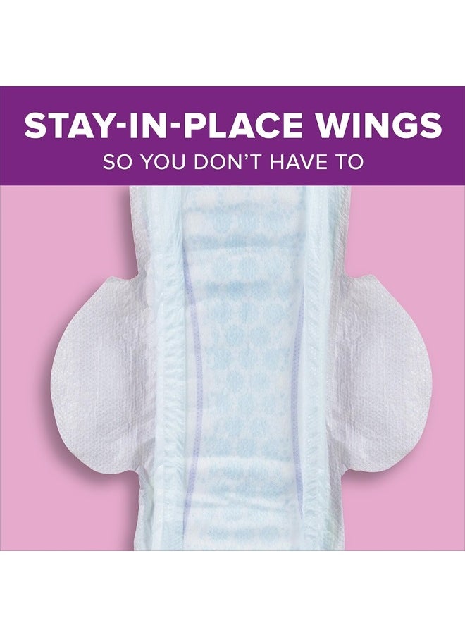 Ultra Thin Incontinence Pads with Wings & Postpartum Incontinence Pads, 5 Drop Maximum Absorbency, Long Length, 60 Count (3 Packs of 20), Packaging May Vary