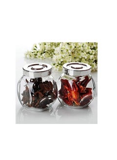 Spaceshoop A set of spices that contain 2 * 1 glass spice jars with a tightly sealed silver lid  - Image 3