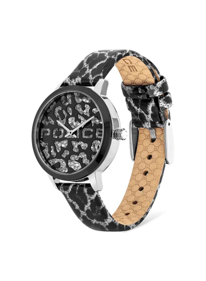 POLICE Women Bagan Round Shape Leather Band Analog Wrist Watch 36 mm - - P 16028MSTB-02 - Image 4