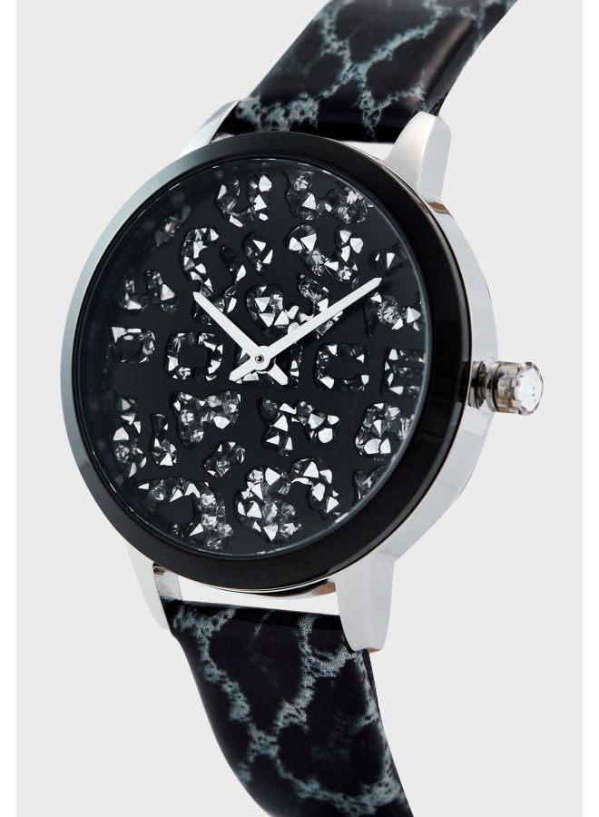 POLICE Women Bagan Round Shape Leather Band Analog Wrist Watch 36 mm - - P 16028MSTB-02 - Image 5
