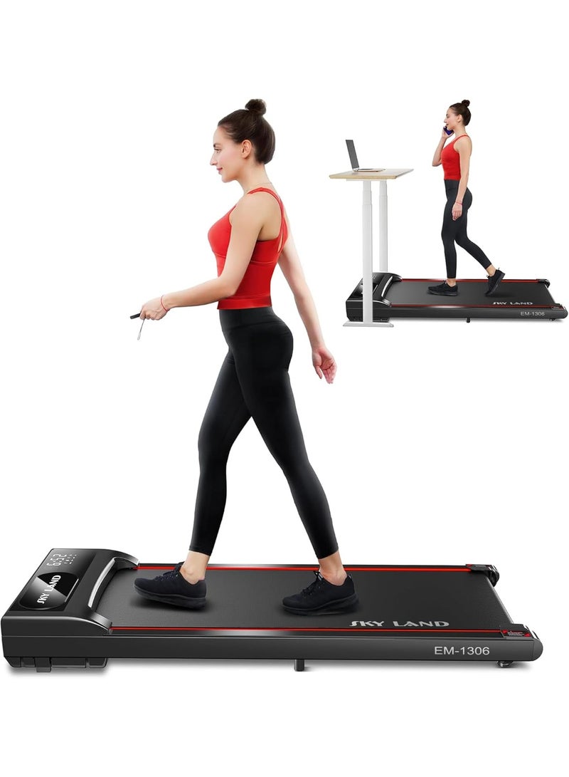 سكاي لاند جهاز مشي سكاي لاند صغير الحجم للمنزل والمكتب | نحيف للغاية، محمول، مزود بتقنية البلوتوث، وجهاز تحكم عن بُعد، وشاشة LED، وجهاز جري هادئ - Image 1