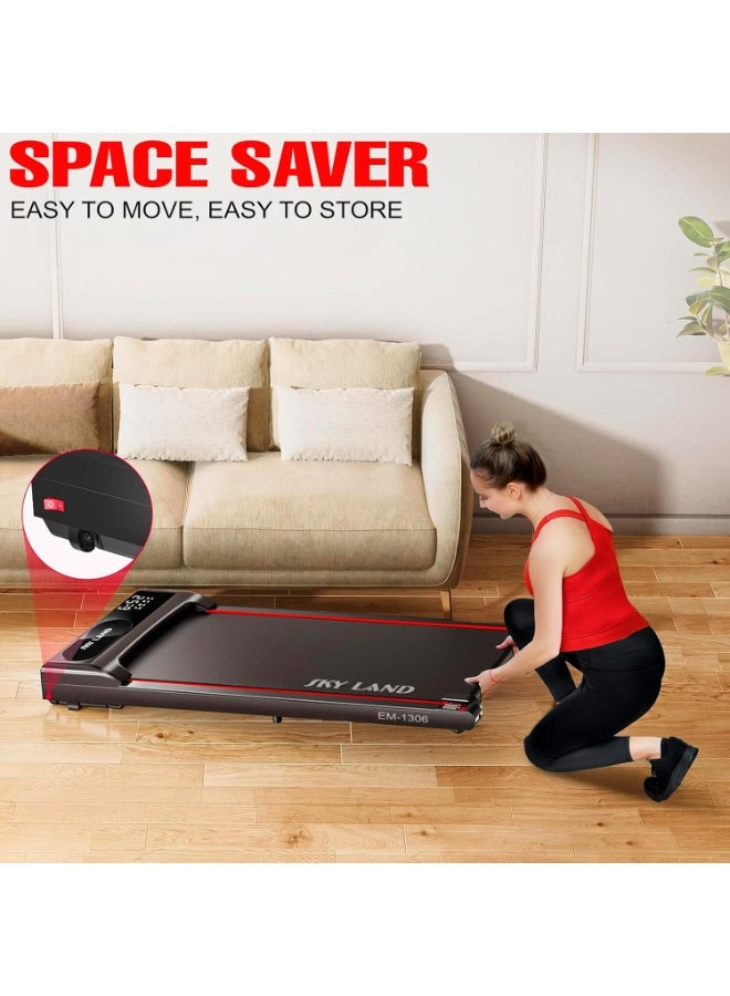 سكاي لاند جهاز مشي سكاي لاند صغير الحجم للمنزل والمكتب | نحيف للغاية، محمول، مزود بتقنية البلوتوث، وجهاز تحكم عن بُعد، وشاشة LED، وجهاز جري هادئ - Image 2