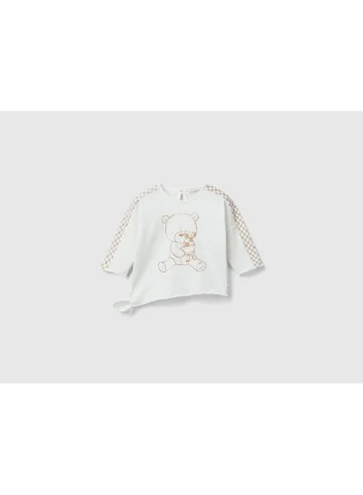 UNITED COLORS OF BENETTON Optical T-Shirt With Knot