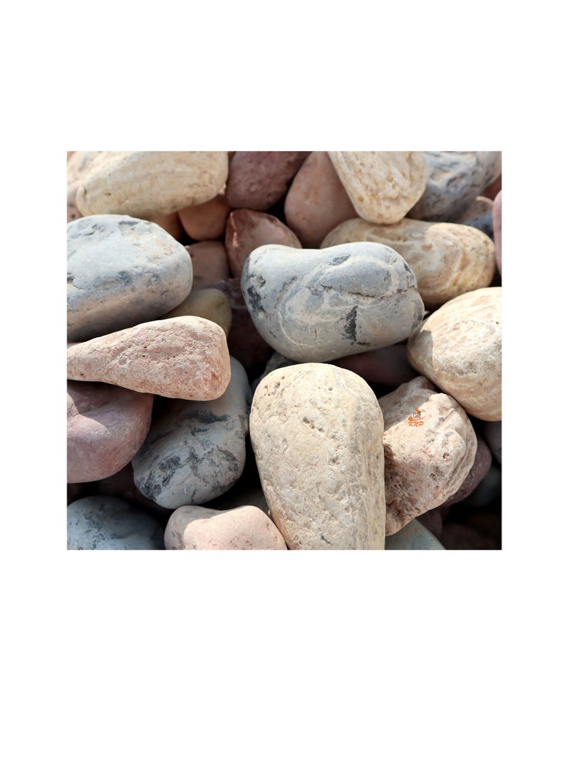KNP - Mix Color River stone Natural Garden Material 5-8CM 5KG - Image 1