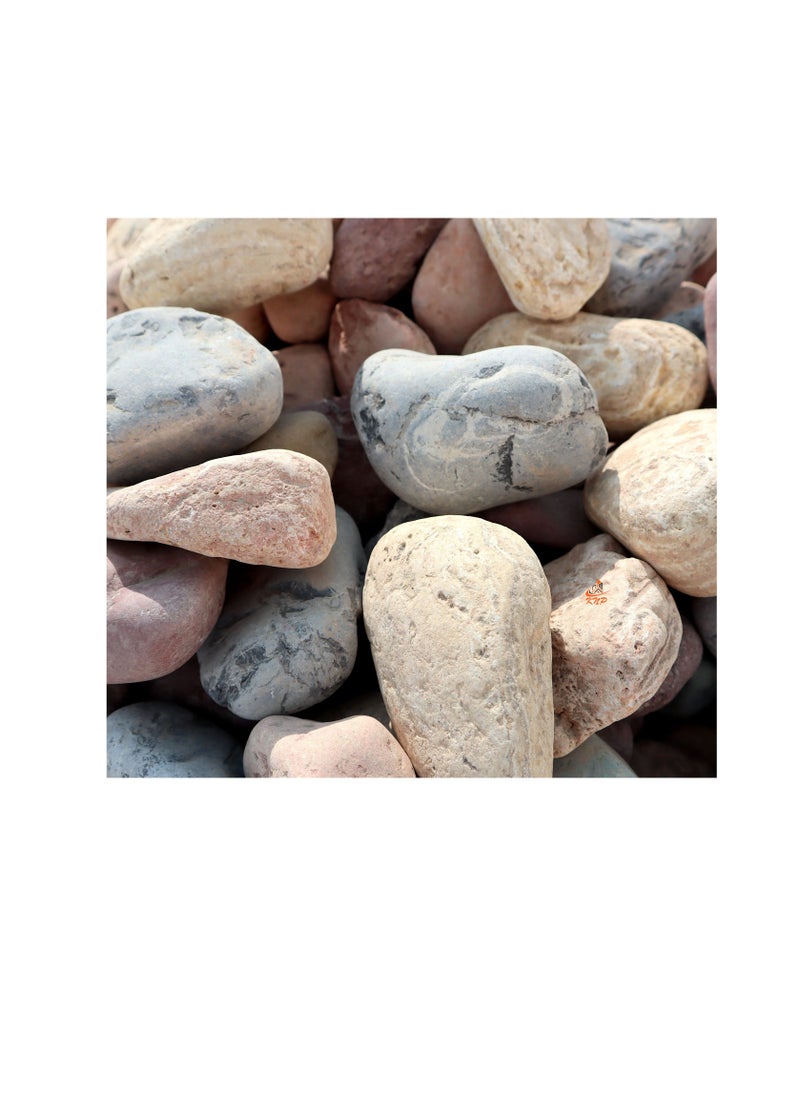 KNP - Mix Color River stone Natural Garden Material 5-8CM 5KG - Image 1
