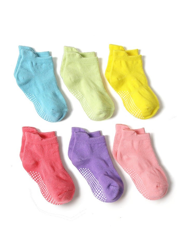 Children's Floor Socks Baby Non-Slip Socks 6 Pairs - Image 1