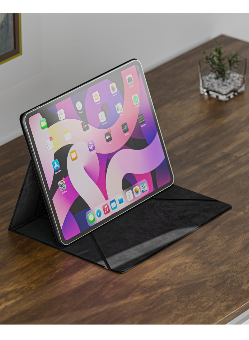 LEVELO iPad Pro 11" 2022 Case Elegante Magnetic Folio / 360° Rotation / Multi Fold / PU Leather / Stain Resistant - Black - Image 2