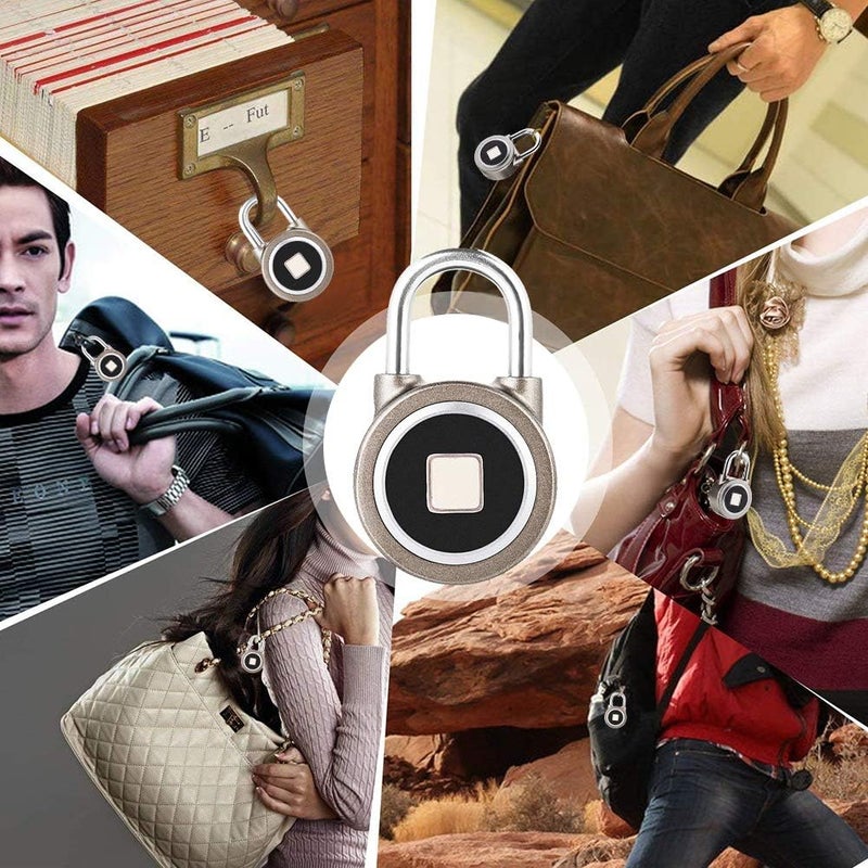 كلاراكو قفل ذكي ببصمة الإصبع بدون مفتاح مقاوم للماء مع تحكم بالتطبيقات وأمن مضاد للسرقة، 15 مجموعة من بصمات الأصابع، مقاوم للماء والصدأ والعبث، مناسب لنظام Android وiOS - Image 5