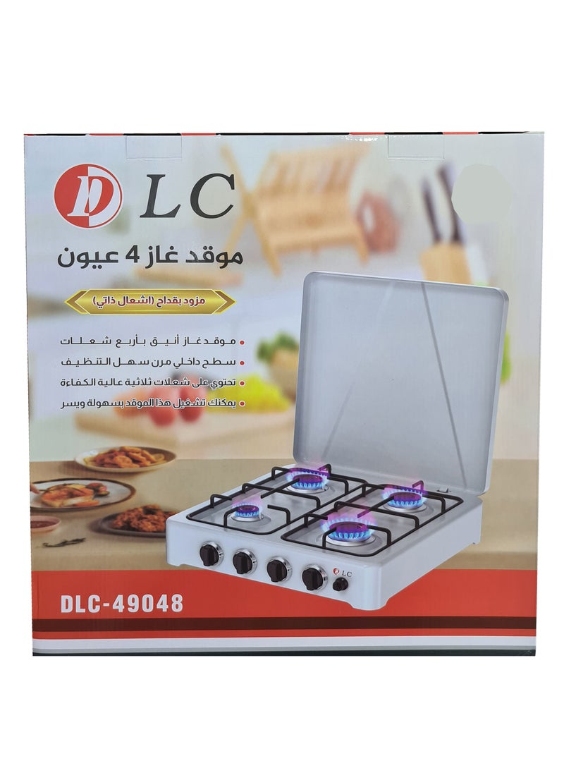 Generic - Gas Stove Four Burners with Cover and Portable with Auto Ignition - Image 1