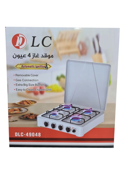 Gas Stove Four Burners with Cover and Portable with Auto Ignition