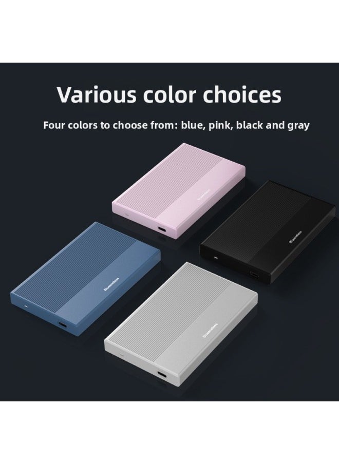 Tool-Free Metal USB3.0 External Hard Drive Enclosure 2.5 Inch SATA Interface For Notebook Portable Storage Box-Color:Aluminum Alloy Black [MicroB Mouth]]  - Image 3