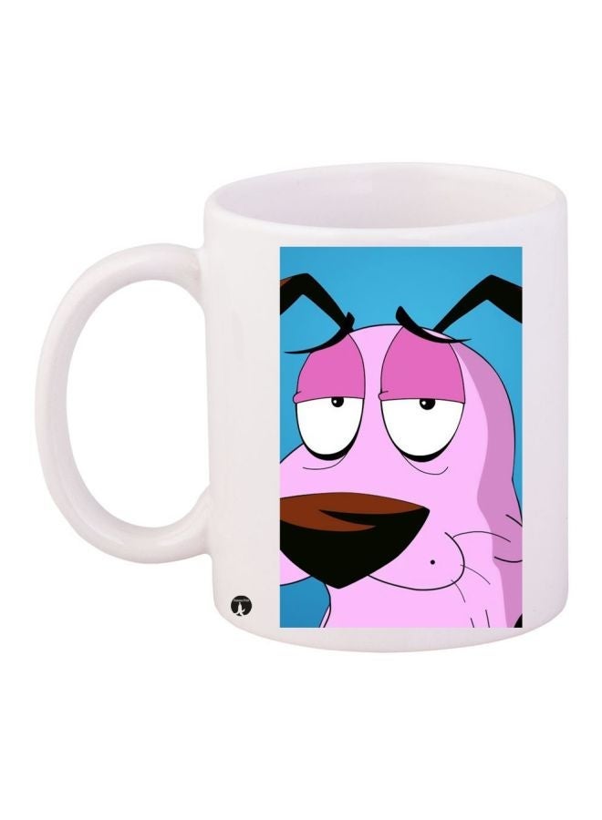 RYN Courage Themed Coffee Mug White/Blue/Pink 11ounce