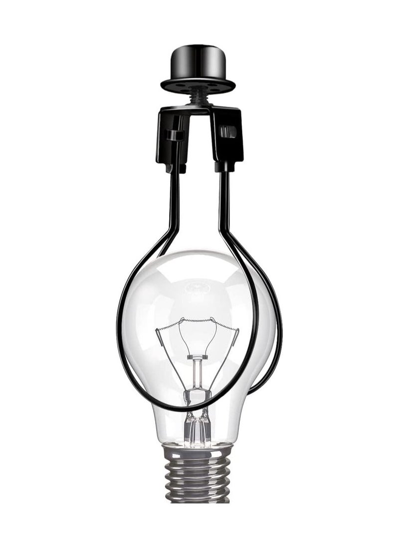 Y&D - Clip on Lampshade Adapter, Shade Light Bulb Adapter Includes Finial and Levellers, Lamp Holder for On Bulbs Attaching DIY Lighting Accessories (1 Pcs, Black) - Image 1