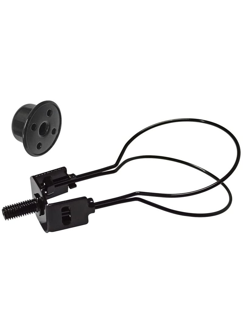Y&D - Clip on Lampshade Adapter, Shade Light Bulb Adapter Includes Finial and Levellers, Lamp Holder for On Bulbs Attaching DIY Lighting Accessories (1 Pcs, Black) - Image 1