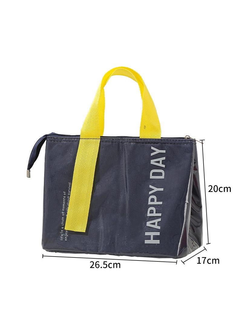 Generic Large capacity lunch insulation bag thickened aluminum foil outdoor camping and picnic insulation bag  - Image 1