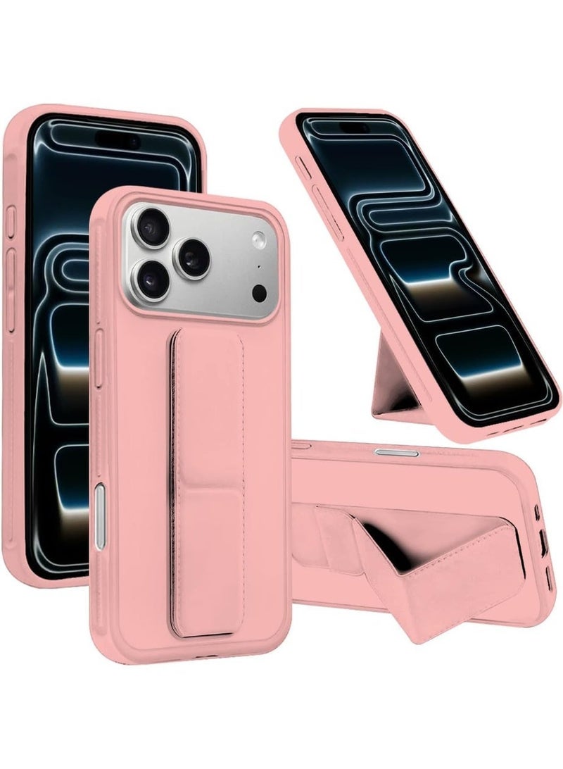 Case for Iphone 17 Pro Back Stand Case Magnetic Car Holder Soft Silicone Case Horizontal and Vertical Kickstand Cover Full protection Case for iPhone 17 Pro - Image 1