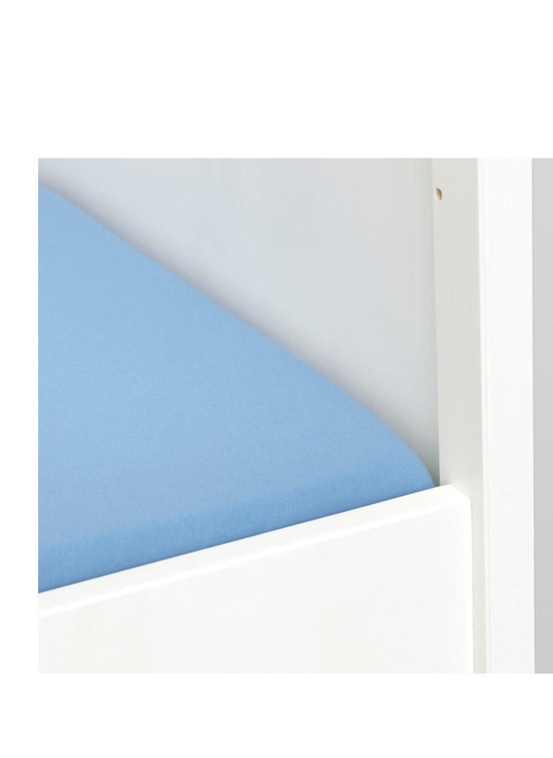 LEN - Fitted sheet for cot, light blue - Image 1