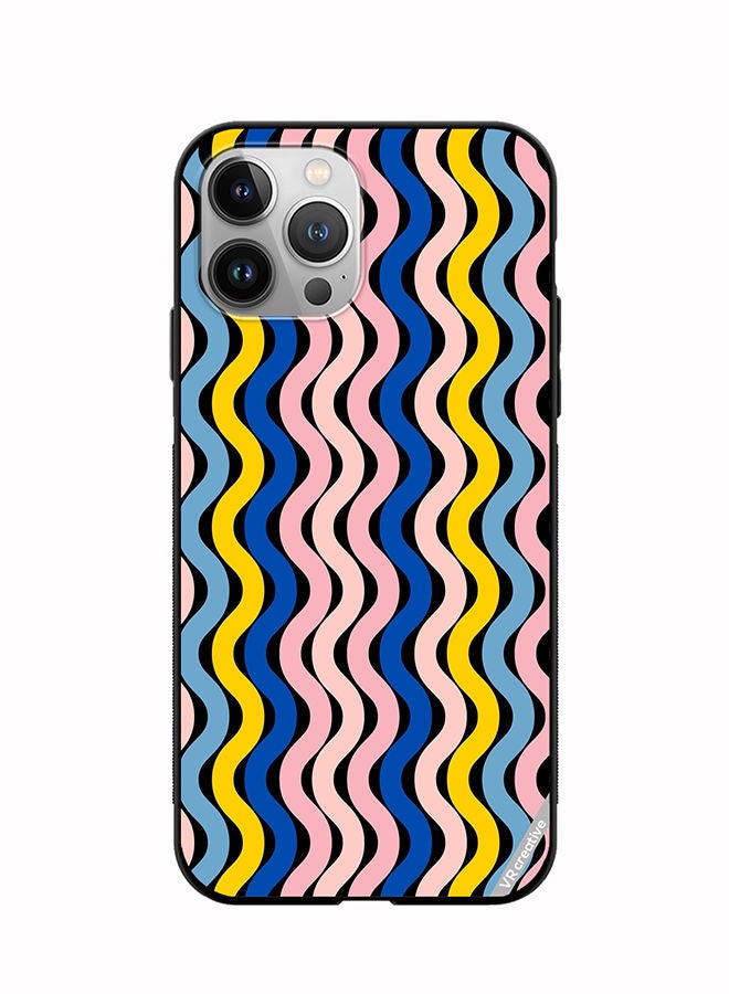 VR CREATIVE Protective Case Cover For Apple iPhone 11 Pro Retro Vintage Waves Groove Design Multicolour  - Image 1