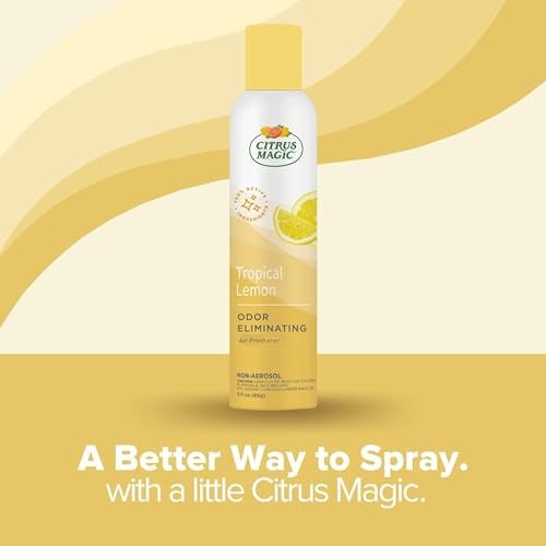 Citrus Magic Odor Eliminating Air Freshener Spray, Tropical Lemon, 3-Ounce, Pack of 3 - Image 2