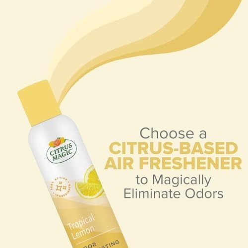 Citrus Magic Odor Eliminating Air Freshener Spray, Tropical Lemon, 3-Ounce, Pack of 3 - Image 3