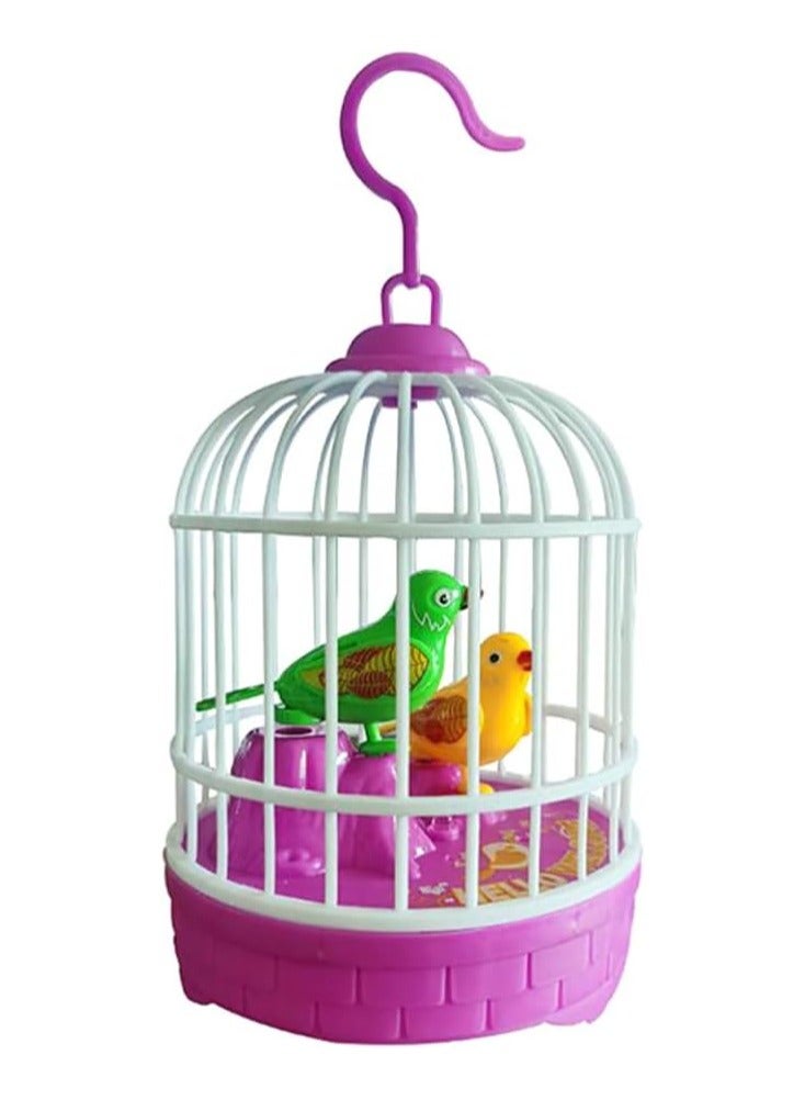 DubaiGallery Hanging Bird Cage Toy Singing Chirping Bird Sounds Movements Bird Figure Pet Caged For Boys Girls Gift - Image 1