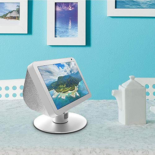 ATOPHK Adjustable Stand only for Echo Show 8 / Echo Show 8 (2nd Gen), Tilt + Swivel Stand，aluminum stand with 8 magnets Silver - Image 3