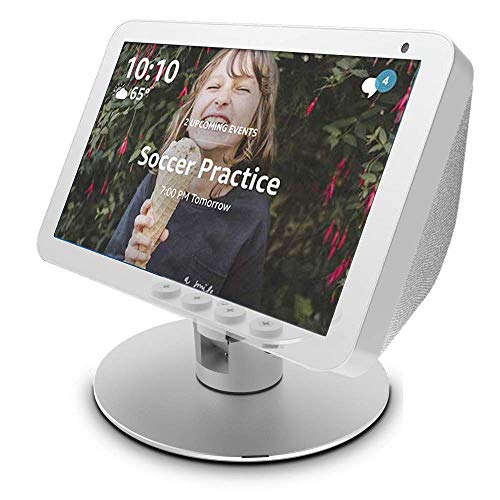 ATOPHK Adjustable Stand only for Echo Show 8 / Echo Show 8 (2nd Gen), Tilt + Swivel Stand，aluminum stand with 8 magnets Silver - Image 1