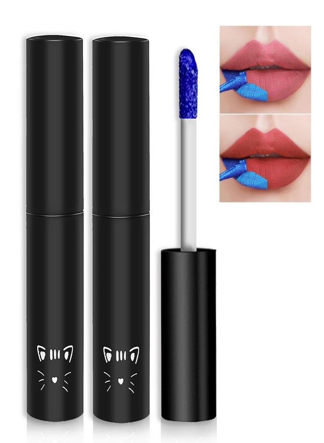 QIUFSSE 2PCS Peel Off Lip Stain Lip Tint Matte Liquid Lipstick Nude Lip Gloss Long Lasting Waterproof Lip Tint Stain Non-stick Cup Peel Off Lipstick Lip Makeup for Women Girls （01#+02#） - Image 1